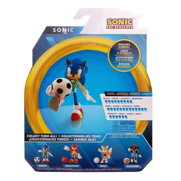 Imagem Sonic the Hedgehog - Sonic 4-Inch Bendable Action Figure w/ Accessory  (Wave 3)