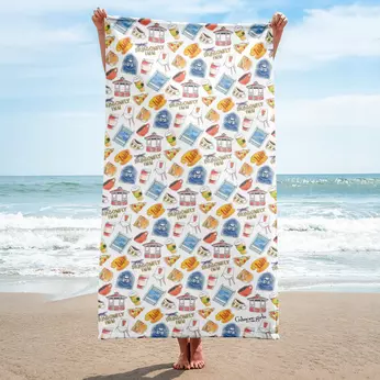 Imagem do Gilmore Girls Stars Hollow Icons Pattern Towel 0 0.00