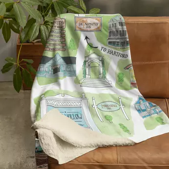 Imagem do Gilmore Girls Stars Hollow Map Sherpa Blanket 0 0.00