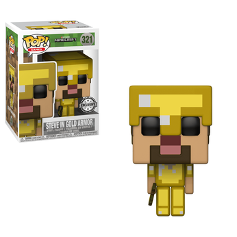 Imagem do Minecraft - Steve w/ Armor&Axe (Gold) 321 0.00
