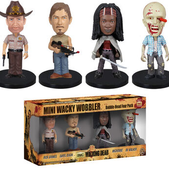 Imagem do Walking Dead 4Pc Mini Wobbler Set Wacky Wobblers 0 0.00